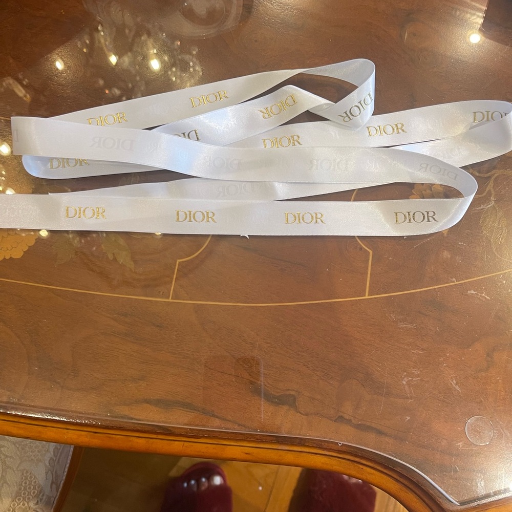 Authentic Dior Logo Silky Ribbon - Gem